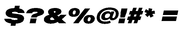 BaikalVAR ExpandedExtraBlackItalic Instance Font OTHER CHARS