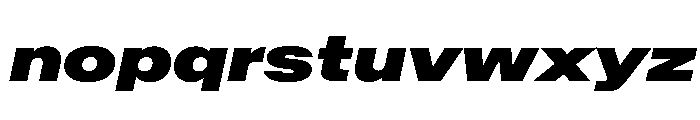 BaikalVAR ExpandedExtraBlackItalic Instance Font LOWERCASE