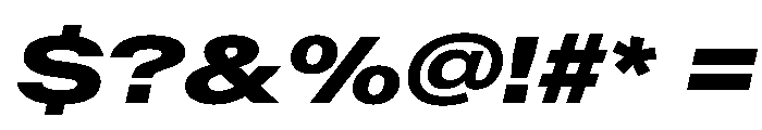 BaikalVAR ExpandedExtraBoldItalic Instance Font OTHER CHARS