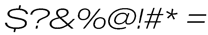 BaikalVAR ExpandedExtraLightItalic Instance Font OTHER CHARS