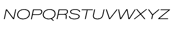 BaikalVAR ExpandedExtraLightItalic Instance Font UPPERCASE