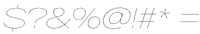 BaikalVAR ExpandedHairlineItalic Instance Font OTHER CHARS