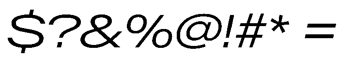 BaikalVAR ExpandedLightItalic Instance Font OTHER CHARS