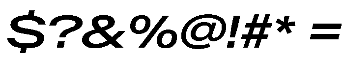 BaikalVAR ExpandedMediumItalic Instance Font OTHER CHARS