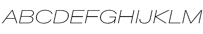 BaikalVAR ExpandedThinItalic Instance Ac12bc05 Font UPPERCASE