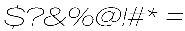 BaikalVAR ExpandedThinItalic Instance Font OTHER CHARS