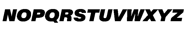 BaikalVAR ExtraBlackItalic Instance Font UPPERCASE