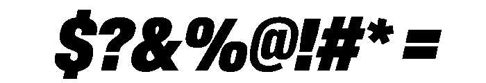 BaikalVAR ExtraCondensedBlackItalic Instance Font OTHER CHARS
