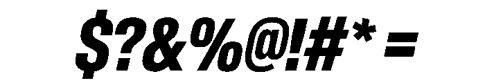 BaikalVAR ExtraCondensedBoldItalic Instance Font OTHER CHARS