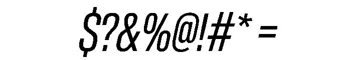 BaikalVAR ExtraCondensedBookItalic Instance Font OTHER CHARS