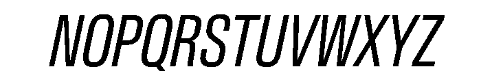 BaikalVAR ExtraCondensedBookItalic Instance Font UPPERCASE