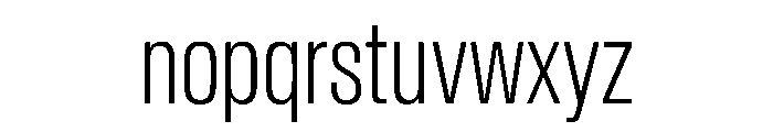 BaikalVAR ExtraCondensedExtraLight Instance Font LOWERCASE