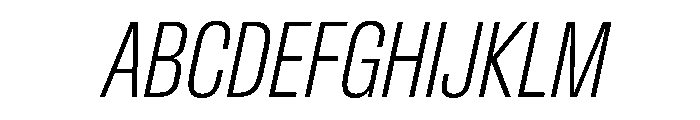 BaikalVAR ExtraCondensedExtraLightItalic Instance 0973d5d9 Font UPPERCASE