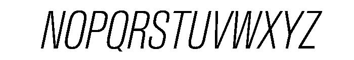 BaikalVAR ExtraCondensedExtraLightItalic Instance 0973d5d9 Font UPPERCASE