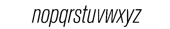 BaikalVAR ExtraCondensedExtraLightItalic Instance 0973d5d9 Font LOWERCASE
