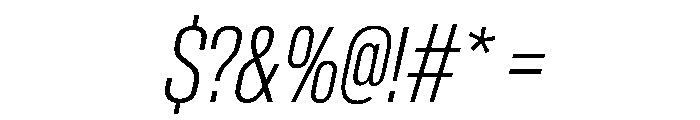 BaikalVAR ExtraCondensedExtraLightItalic Instance Font OTHER CHARS