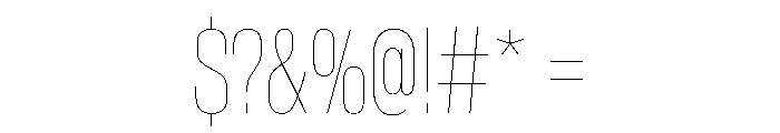 BaikalVAR ExtraCondensedHairline Instance Font OTHER CHARS