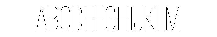 BaikalVAR ExtraCondensedHairline Instance Font UPPERCASE