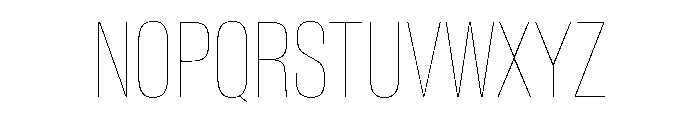BaikalVAR ExtraCondensedHairline Instance Font UPPERCASE