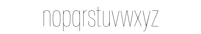 BaikalVAR ExtraCondensedHairline Instance Font LOWERCASE