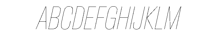 BaikalVAR ExtraCondensedHairlineItalic Instance 10753caf Font UPPERCASE