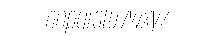 BaikalVAR ExtraCondensedHairlineItalic Instance 10753caf Font LOWERCASE