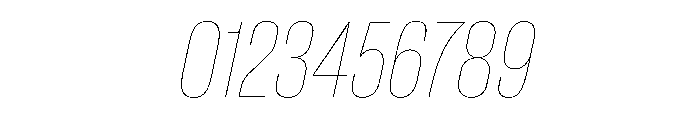 BaikalVAR ExtraCondensedHairlineItalic Instance Font OTHER CHARS