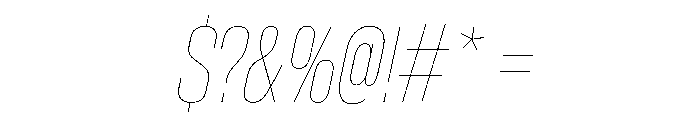 BaikalVAR ExtraCondensedHairlineItalic Instance Font OTHER CHARS