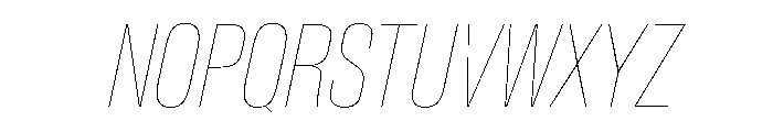 BaikalVAR ExtraCondensedHairlineItalic Instance Font UPPERCASE