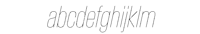 BaikalVAR ExtraCondensedHairlineItalic Instance FONT