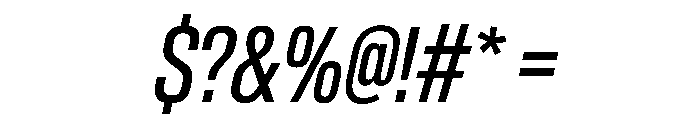 BaikalVAR ExtraCondensedItalic Instance Font OTHER CHARS