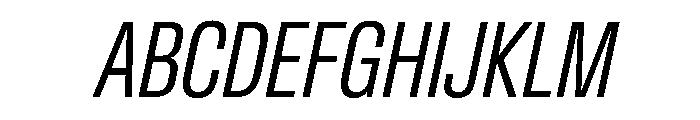 BaikalVAR ExtraCondensedLightItalic Instance 935e1268 Font UPPERCASE