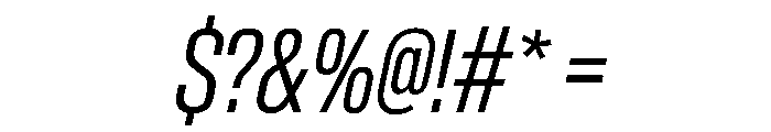 BaikalVAR ExtraCondensedLightItalic Instance Font OTHER CHARS