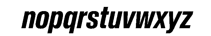BaikalVAR ExtraCondensedSemiBoldItalic Instance D429f324 Font LOWERCASE