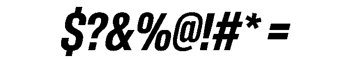 BaikalVAR ExtraCondensedSemiBoldItalic Instance Font OTHER CHARS