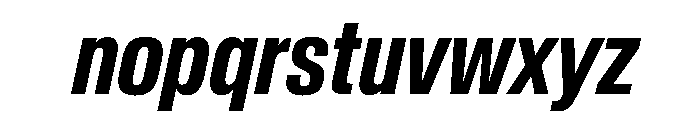 BaikalVAR ExtraCondensedSemiBoldItalic Instance Font LOWERCASE