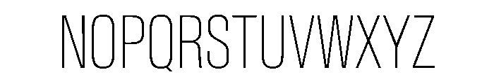 BaikalVAR ExtraCondensedThin Instance Font UPPERCASE