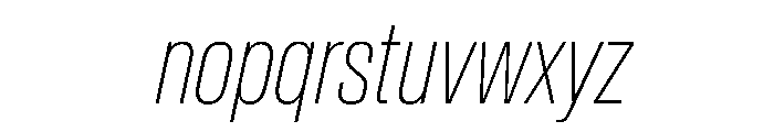 BaikalVAR ExtraCondensedThinItalic Instance 9a47af66 Font LOWERCASE