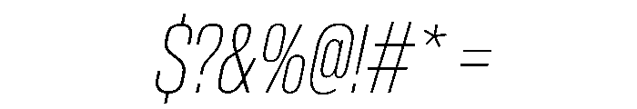 BaikalVAR ExtraCondensedThinItalic Instance Font OTHER CHARS