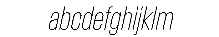 BaikalVAR ExtraCondensedThinItalic Instance FONT