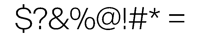 BaikalVAR ExtraLight Instance Font OTHER CHARS