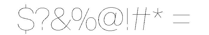 BaikalVAR Hairline Instance Font OTHER CHARS