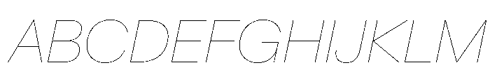 BaikalVAR HairlineItalic Instance 33b724ff Font UPPERCASE