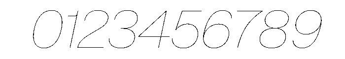 BaikalVAR HairlineItalic Instance Font OTHER CHARS