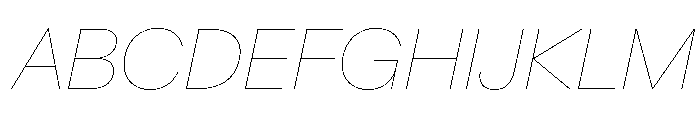 BaikalVAR HairlineItalic Instance Font UPPERCASE