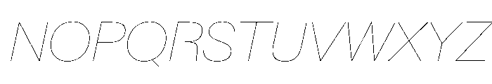 BaikalVAR HairlineItalic Instance Font UPPERCASE