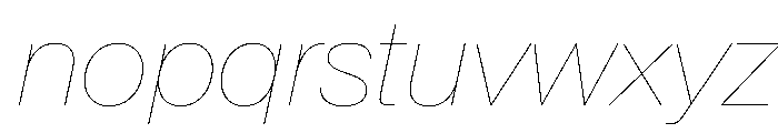 BaikalVAR HairlineItalic Instance Font LOWERCASE