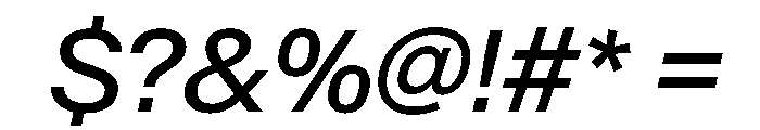 BaikalVAR Italic Instance Font OTHER CHARS
