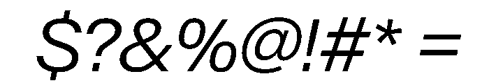 BaikalVAR LightItalic Instance Font OTHER CHARS