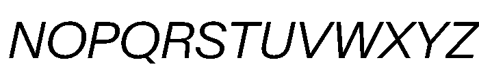 BaikalVAR LightItalic Instance Font UPPERCASE